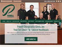 Tablet Screenshot of powellchiropractic.com