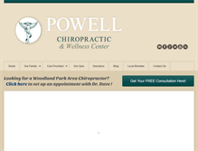 Tablet Screenshot of powellchiropractic.net